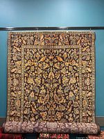 Full rug hanging to show overall pattern