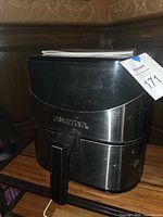 Front view of Gourmia square air fryer