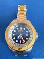 Front view of Invicta Reserve Hydromax watch showing dial, bezel and bracelet