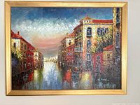 Framed oil painting full view