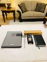 All five items laid out on table