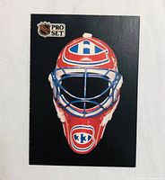 Front of 1991 Pro Set The Mask CC2 card showing Patrick Roy mask artwork and Pro Set logo