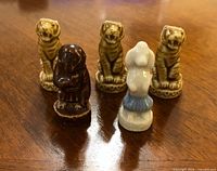Group shot of all five Wade Circus Animal figurines