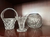 All three crystal pieces side by side