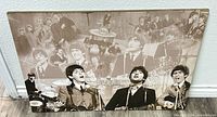 Front view of entire Beatles collage canvas