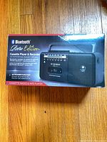 Front of sealed AudioBox RXC-15RBT boombox retail box