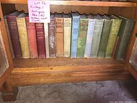 Full shelf of vintage cloth hardcovers