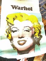 Marilyn Monroe Warhol-style poster showing image quality and creases