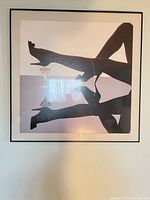 full view of framed Yuri Dojc print showing artwork, frame, glazing