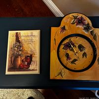 Clock and plaque together for scale and completeness