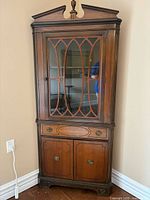 Full view of Krug corner cupboard