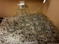 Group of all glasses on countertop