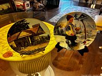 Both decorative plates on stands
