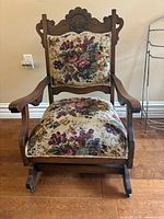 Full view of antique platform rocking chair