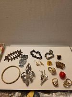All jewellery pieces laid out