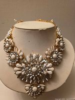 Front view of necklace on display bust