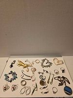 All jewellery pieces laid out on board