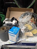 Overview of box showing all items