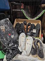 Overall lot showing all six pairs of new shoes with tags