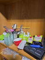 All items on shelf showing variety