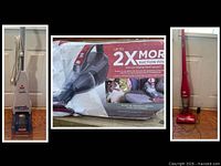 Bissell QuickSteamer carpet cleaner, boxed handheld vacuum, Dirt Devil stick vacuum