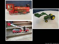 Group overview showing all three toy vehicles