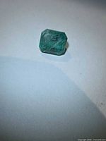 Octagon cut emerald frontal view