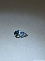 Pear cut aquamarine gemstone front view