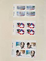 All three 4-stamp blocks laid out vertically