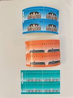 All three Canadian architecture stamp sheets displayed
