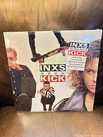 Front cover of INXS Kick LP in shrink
