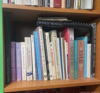 Entire shelf showing all art and antique books