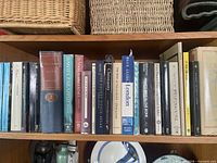Shelf of assorted art, photography and travel books