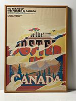 Full view of framed poster with design and frame visible