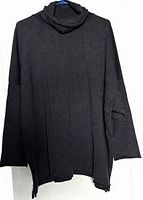 Full front view of black turtleneck sweater