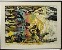 Framed Florin Brojba photo-lithograph print, landscape view