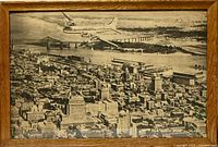 Front view of framed Trans-Canada Air Lines North Star advertisement print