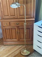 Full view of floor lamp unlit