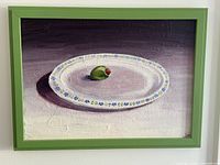 Full view of framed still-life painting