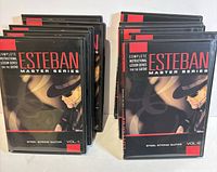 Front view of all ten Esteban Master Series DVD cases, volumes visible