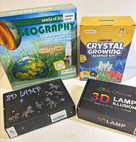 Front view of all four boxed items