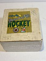 Closed cardboard box with O-Pee-Chee Premier ’92 Hockey label and handwritten "not complete"
