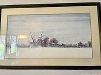Front view of framed print showing artwork, mats and frame