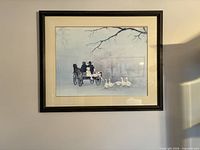 Front view of framed print showing artwork, mat and frame