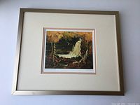 Framed, matted art print overall view