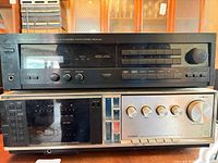 Front view of both receivers stacked