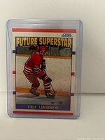 Front of 1990 Score Eric Lindros card in sleeve