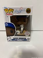 Front view of boxed Jackie Robinson Pop! figure