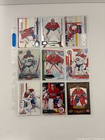 Front view of nine Carey Price cards in sleeve