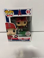 Front view of boxed Funko Pop! Mike Trout figure